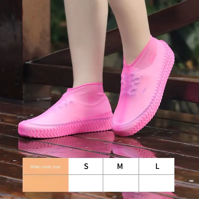 Reusable Waterproof Rain Shoes Covers Silicone Outdoor Rain Boot Overshoes Walking Shoes Accessories Reusable Shoe Cover 1Pair ICCLEK rain shoecovers summer life