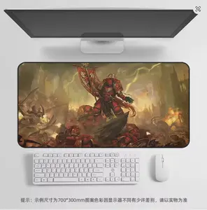 Blood Angels Battle Scene Deskmat Large Gaming Mouse Pad for Epic Warhammer 40k Desk Setup with Space Marines and Firestorm