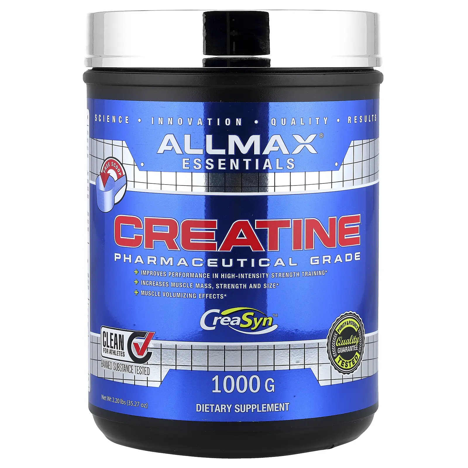 ALLMAX Creatine, Pharmaceutical Grade, Unflavored, 2.2 lbs (1,000 g)
