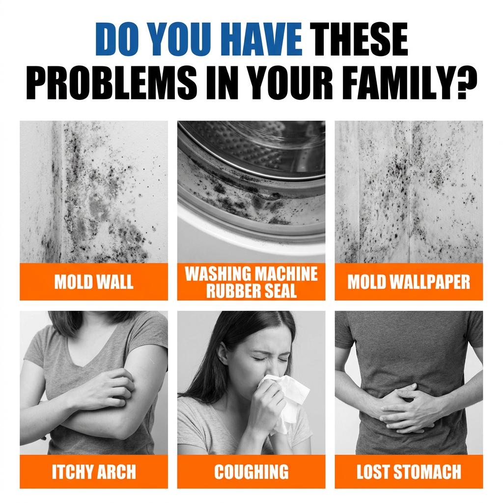 【New store special】Highly Effective Mould Removal Spray - 240ml Spray for Easy Fast Mold Removal Prevents Regrowth Special Formula