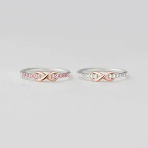 The "Beyond Boundaries" Infinity Ring — A Cubic Zirconia Infinity Knot Friendship Ring, A Symbol of Motherly Love, A Ring of Affection Dedicated to a Daughter