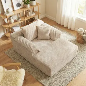 Oversized Corduroy Upholstered Boneless Sofa Bed, Deep Seat Sleeper Couch Reading Chairs, Cloud Sofas Couches for Living Room, No Assembly Required,corduroy sofa,memory foam sofa，armchair