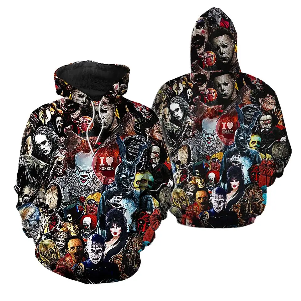 Men's Horror Hoodies 3D Print Pullover Hooded