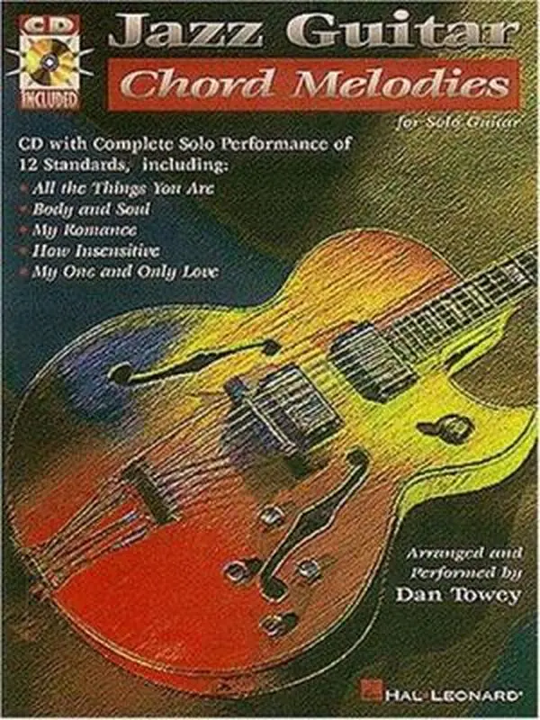 Used Jazz Guitar Chord Melodies Paperback Book - English, for Jazz Guitar Practice, Includes 12 Standards Like "All the Things You Are" and "Body and Soul", Complete Solo Performances