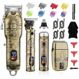 Hair Clippers for Men,T-Blade Trimmer,Nose Hair Trimmer,Hair Shaver Set,Clippers for Men Professional,Clippers for Hair Cutting,Electric Razor for Men, LCD Display