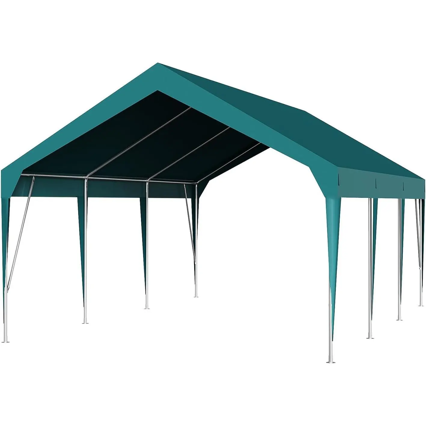 10x20FT Heavy Duty Carport Canopy Waterproof UV Resistant Portable Garage Outdoor Car Storage for Car Motorcycle Bike Garden Events All Weather, Green