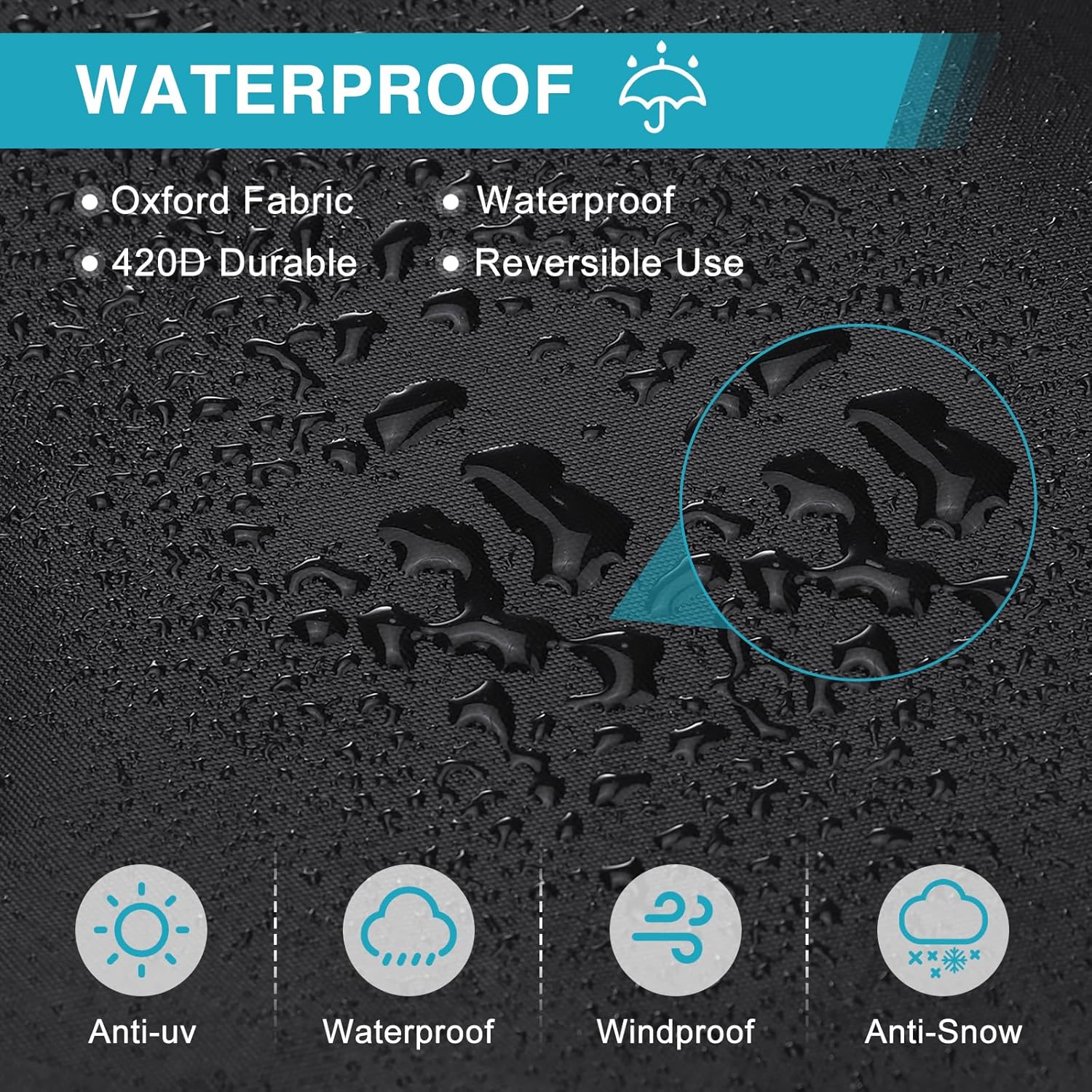 Garden Chair Covers Winterproof Outdoor Chair Covers 2 Pack, Outdoor Swivel Chair Covers Waterproof, Patio Chair Covers 420D Oxford Fabric Dustproof Patio Furniture Covers, 35"Lx38"Wx29"H