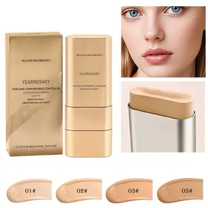 2-In-1 Waterproof Concealer Hydrating Foundation Stick, Four Colors Available, Dual Head Concealer with Brush, Lightweight Moisturizing Formula