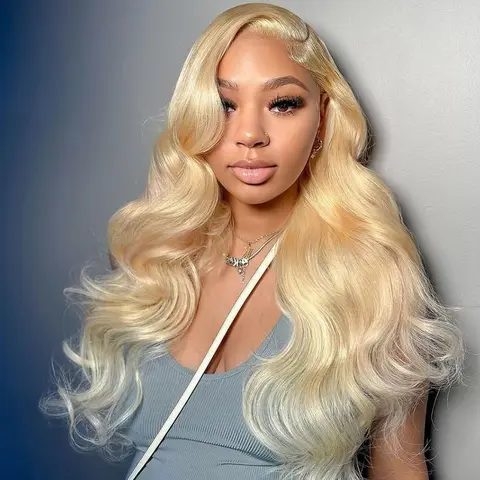 【30 Inch Only $119】30 Inch 613/Highlight/Natural Black Color Body Wave Lace Front Wig Human Hair Blonde 13X4 HD Transparent Lace 150% Density Blonde Human Hair Wigs 613/ 99j Body Wave Lace Frontal Wig Pre Plucked with Baby Hair
