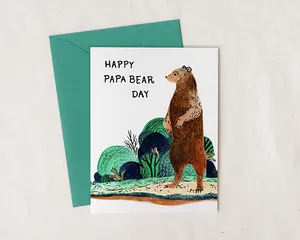 Happy Papa Bear Day - Father's Day - Greeting Card | Gift Card with Envelope