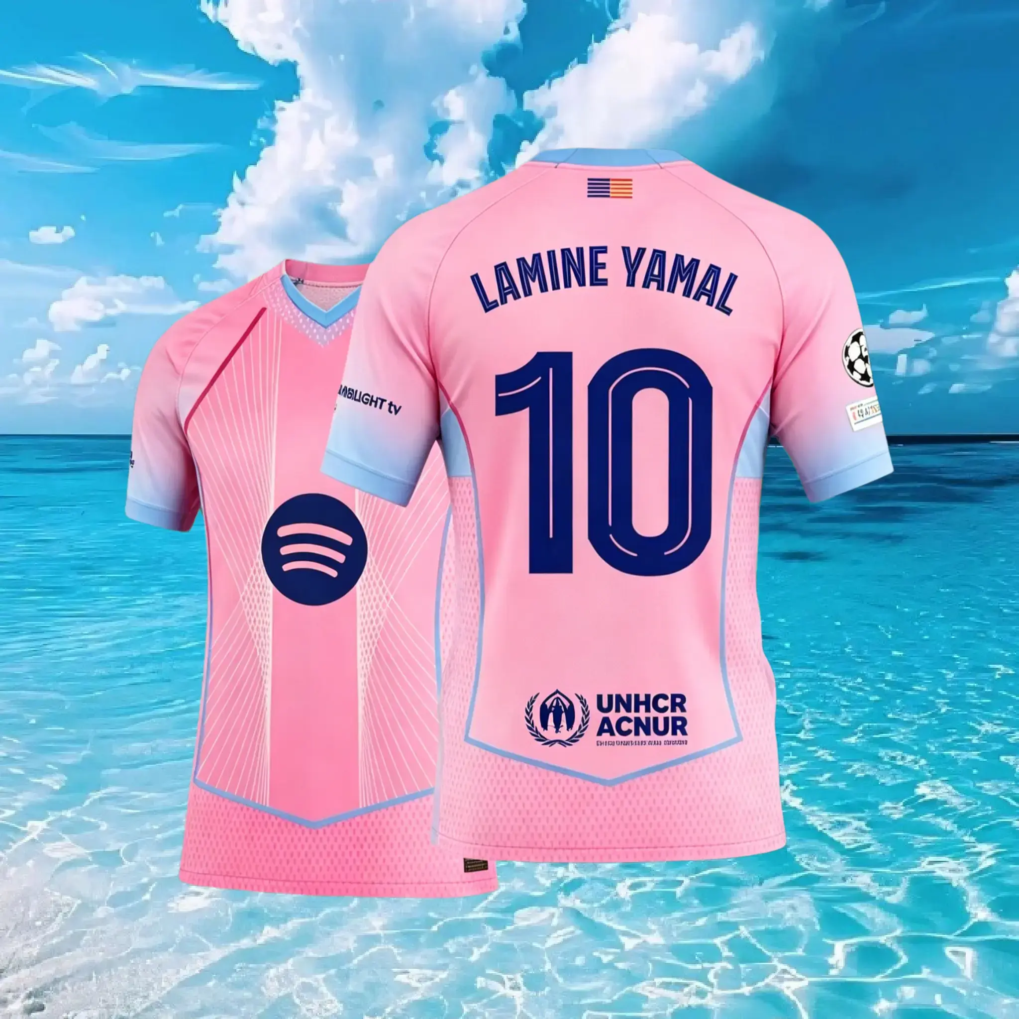 Classic Pink Soccer Shirt #10 – Lightweight Mesh Football Jersey, Unisex Fit