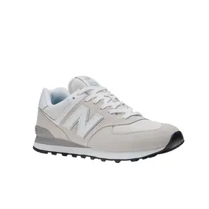 New Balance Men's 574 White/Grey Casual Sneaker