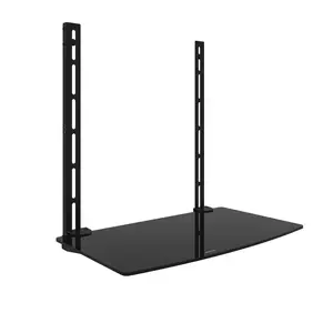 AV Component Shelf For Wall Mounted TV | 1 Tempered Glass Shelf