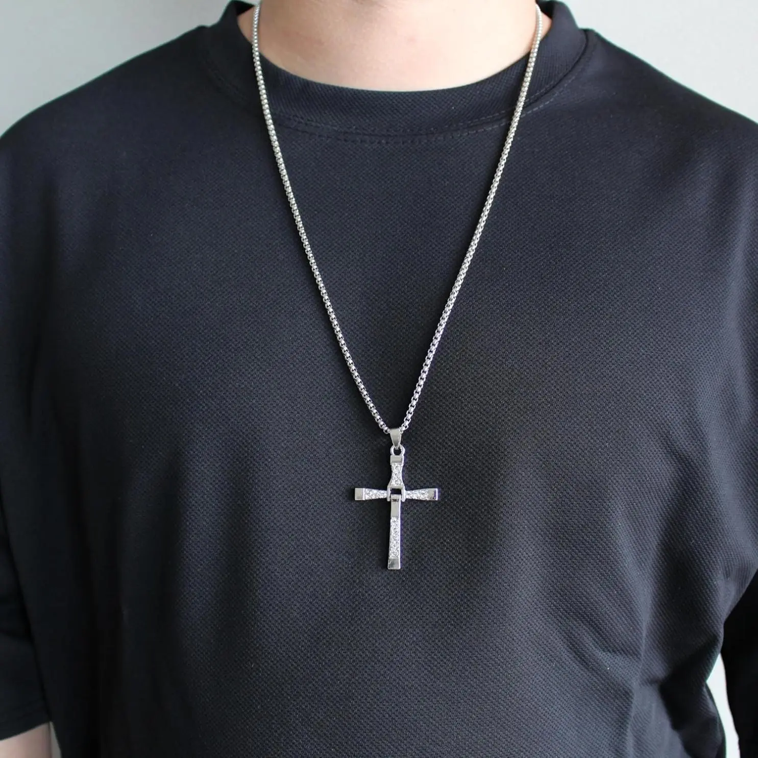 Inspired Cross Necklace by KEYCHIN - Empowering Pendant for Active Lifestyles - Perfect Gift for Cinema & Sports Fans