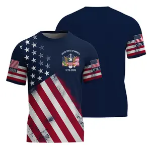 250Th Anniversary Usa Polo Shirt, 1776-2026 United States Of America MenS Flag Print, Patriotic 4Th Of July Independence Day Gift