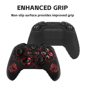 Controller skin for Xbox One, anti-slip silicone cover protector case accessories set for Microsoft Xbox One wireless/wired gamepad joystick, includes 2 thumb grip caps x,controller father's day gift