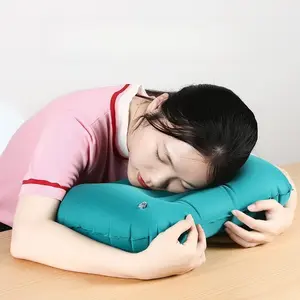 Portable Press-to-Inflate Travel Pillow, Ergonomic Neck & Lumbar Support Pillow for Camping & Office, Must-Have for Comfort on the Go