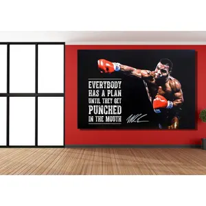 Mike Tyson Poster, Mike Tyson Paper Wall Art, Boxing Paper Wall Art, Boxing Wall Decor, Gym Wall Decor