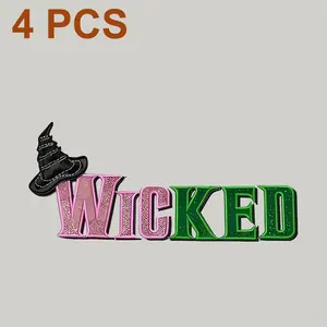 4 Pack Cool Iron on Transfer Patches Heat Transfer Vinyl for T shirts Jeans Backpacks DIY Fabric Crafts