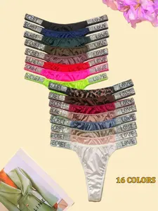 LOVE SECRET Design 3-6 PACKS Sparkling A+ o chclass rhinestone thongs /T-back/ briefs (2 style 16 colors)  toose , Nylon+Spandex+Cotton, high quality, comfortable and fresh underwear,panties,suitable for daily life, sports, four-season multi-pack fashion