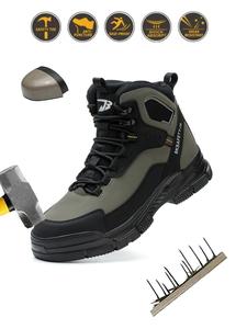men's anti-pressure & anti-puncture work shoes, outdoor sports shoes with steel toe cap, gym shoes, professional training & gym shoes for men, safety boots