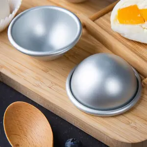 Half Ball Cake Mold Set, Non-stick Aluminum Ball Cake Mold, Aluminum Cake Decoration Mold, Baking Tools, DIY Birthday Cake Pan, Multi-function Kitchen Spherical Processing Baking Tools Bake Football Shaped Tin