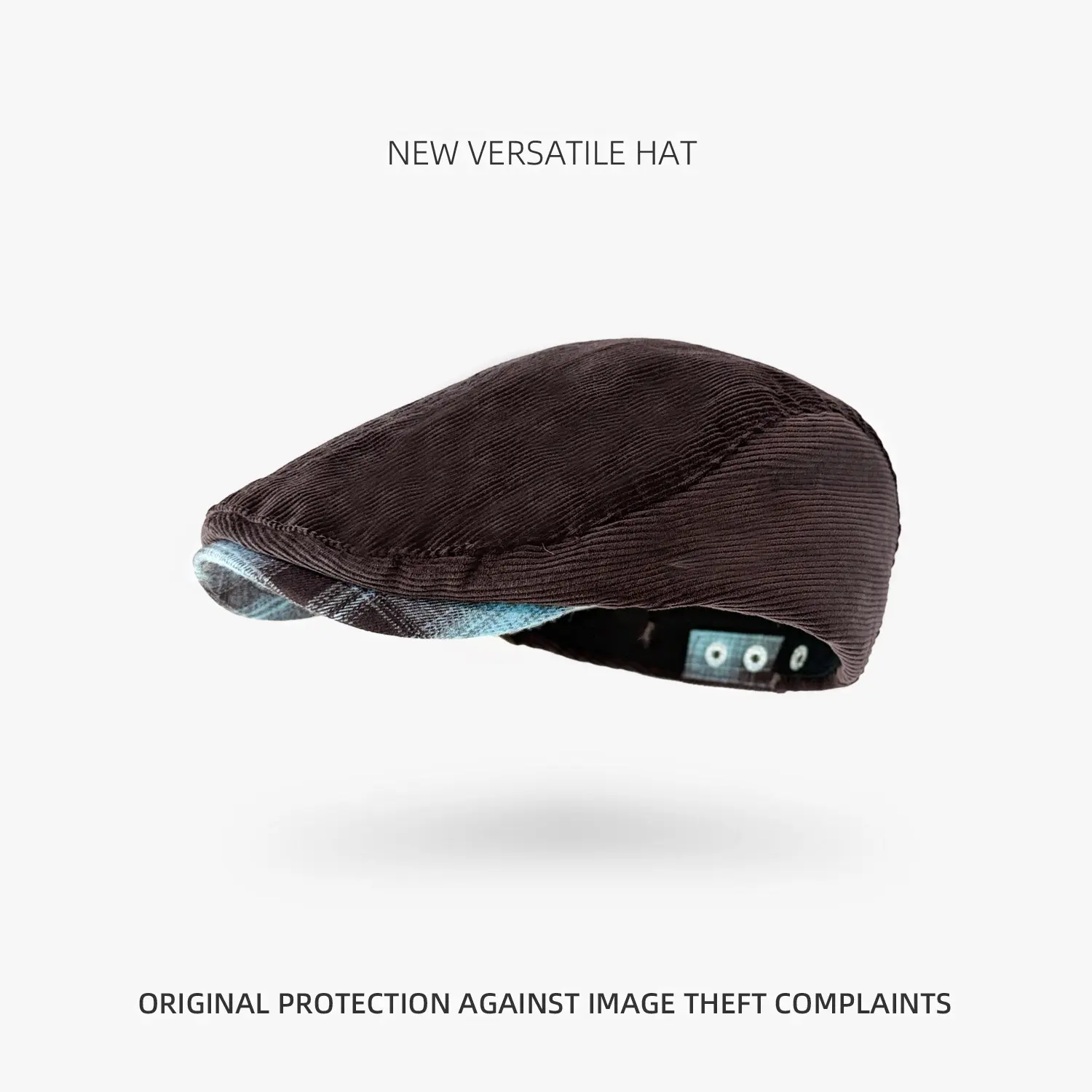 2025 early autumn new autumn and winter corduroy forward hat women's Japanese solid color retro Maillard hat trend