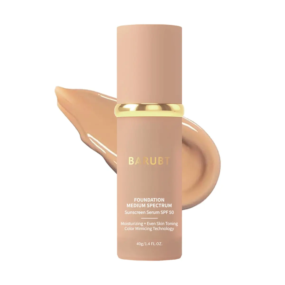 1 Bottle ｜BARUBT Color - Mimicking Medium Spectrum Sunscreen Foundation｜Full Coverage·Oil - Control & Waterproof·Moisturizing & Repairing｜SPF50 Long - Lasting Natural Finish·All Skin Tones