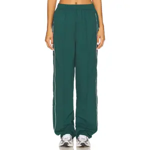 WellBeing + BeingWell Terra Pant in Forest Green & White