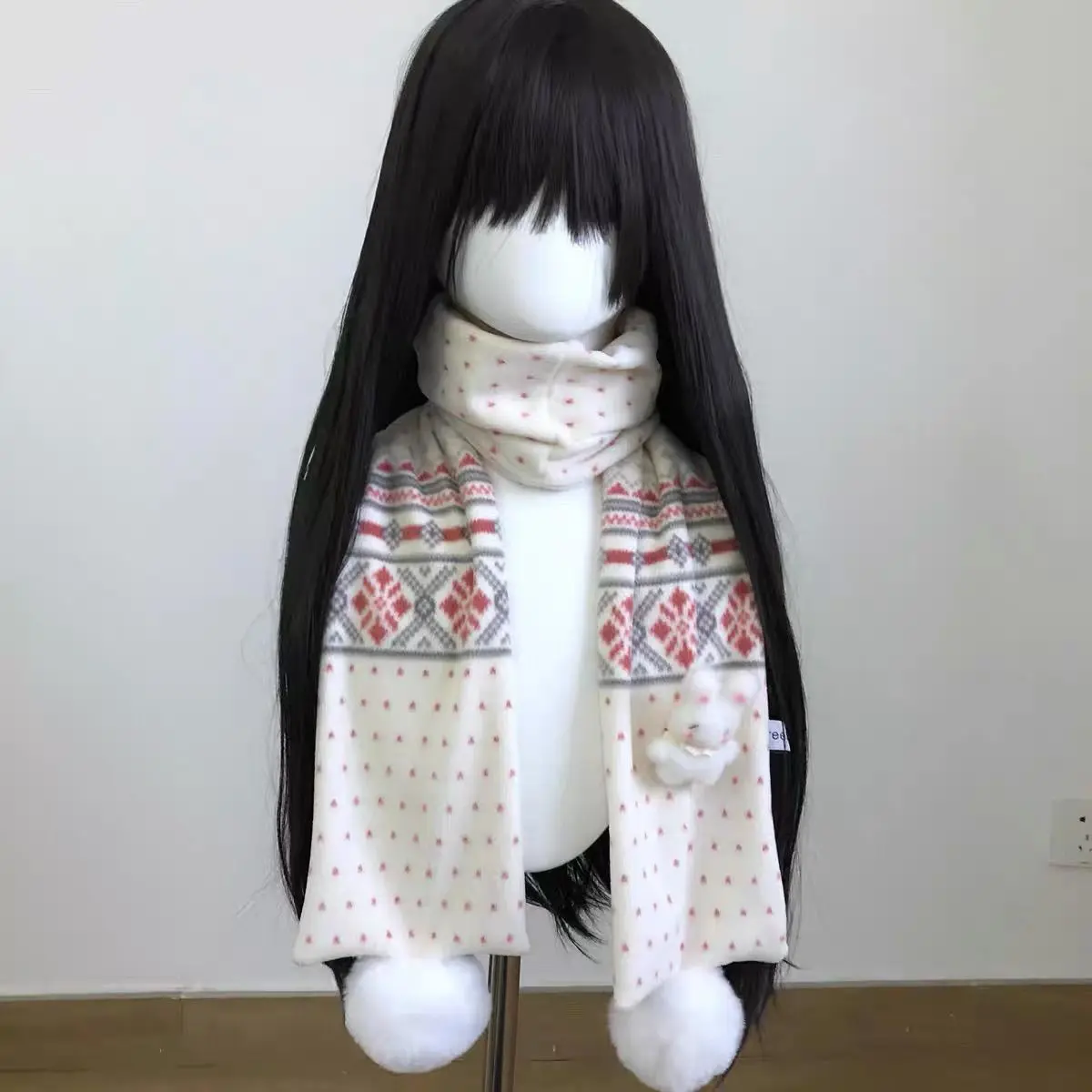 2025 Y2k Aesthetic Printing Scarf Harajuku Two-sided Warmth Cartoon Cute Neckerchief Japanese Kawaii Winter Streetwear Scarves