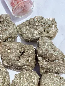 Natural Pyrite Raw Stone, 1 Count Irregular Shape Natural Crystal Decoration, Unique Crystal for Home Decoration & Aquarium Ornaments, Crystal Cluster