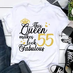 Womens This Queen Makes 55 Look Fabulous 1965 55th Birthday T-shirt Gift