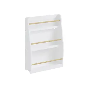 3 Tier Floor Standing Bookshelf Modern Open Storage Display Bookshelf Kids Bookcase Storage Organizer For Living Room Kids Room Bedroom Nursery