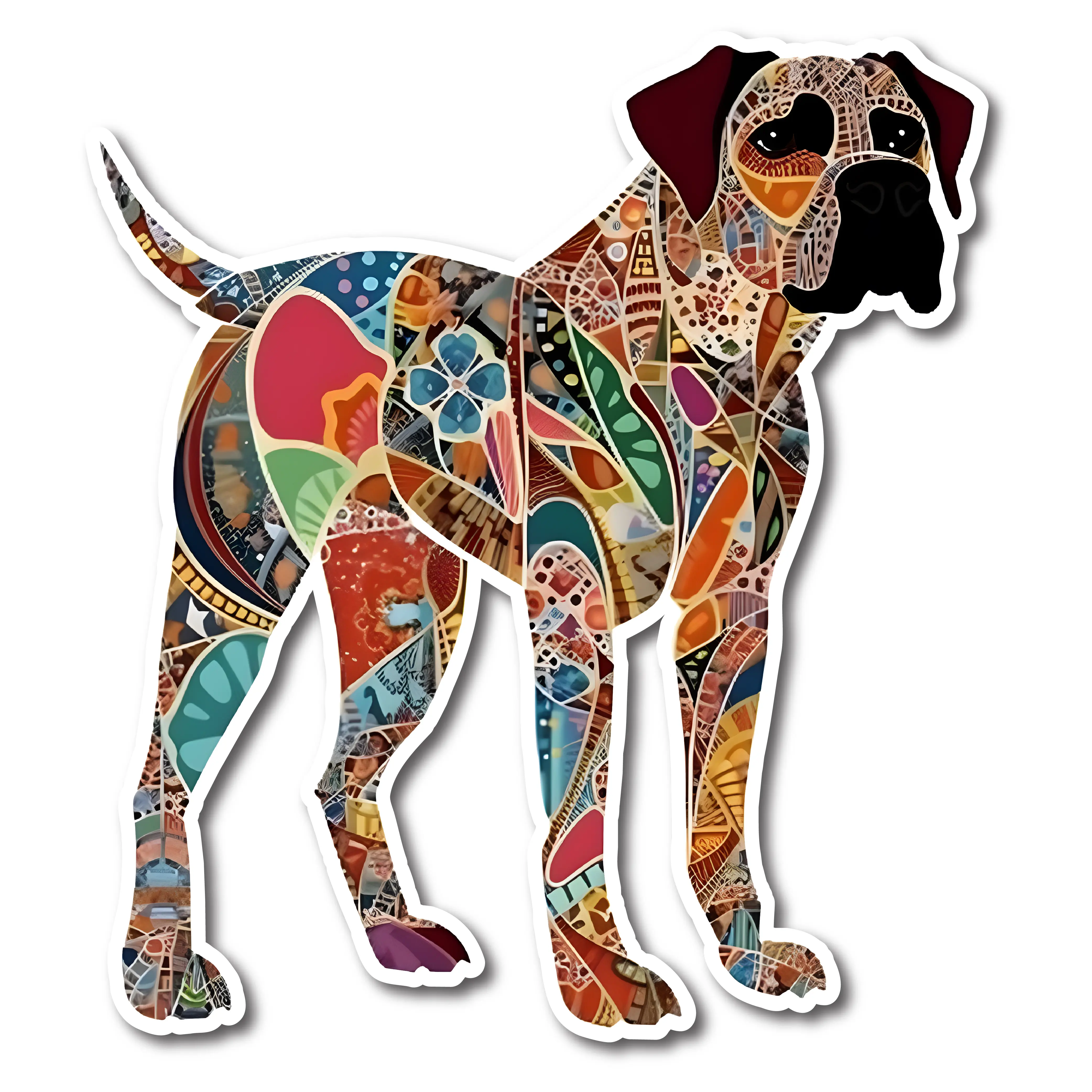 Boxer Dog Vinyl Decal Sticker for Car, Laptop, tumbler, more.  # 2187