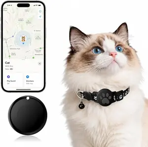 GPS Dog & Cat Tracker Collar, Smart Pet Tracker Compatible with Apple Find My, No Monthly Fee, Adjustable Anti-Lost Collar for Small, Medium & Large Pets