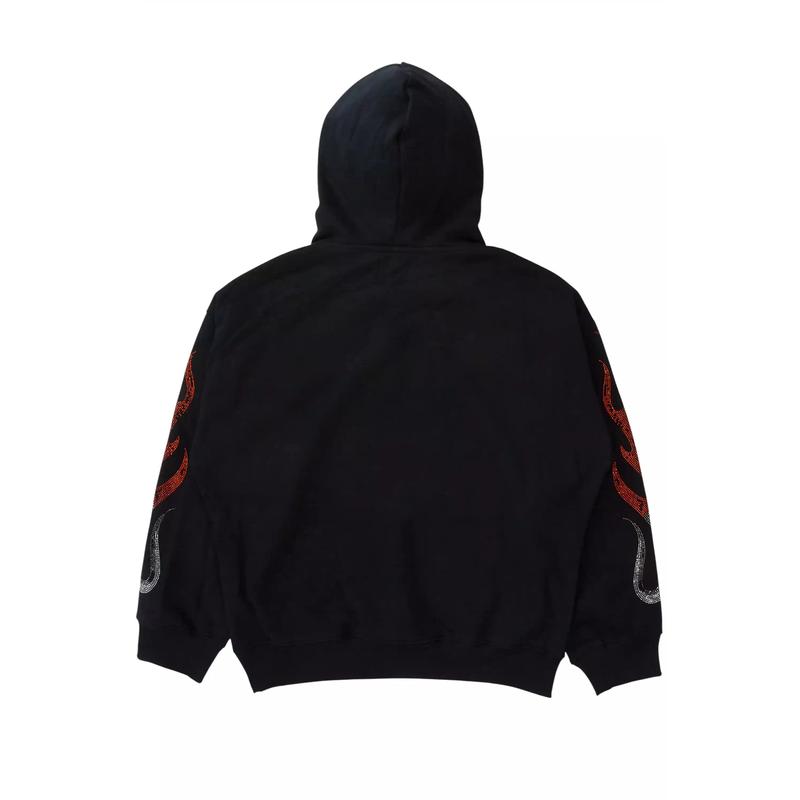 Veyene Black Rhinestone Oversized Hoodie