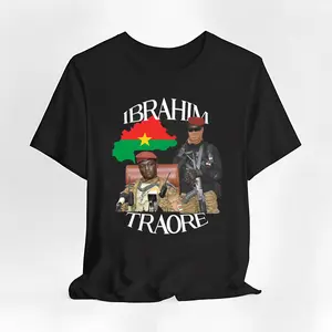 Ibrahim Traore Burkina Faso Tribute T-Shirt Featuring Pan-African Pride and Revolutionary Spirit