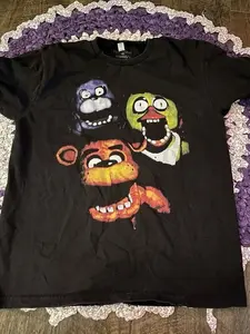 Five Nights at Freddy's Graphic T-Shirt - FNAF Freddy, Bonnie & Chica Crew Tee - Soft Cotton Gaming Shirt for Kids & Teens - Horror Game Merch