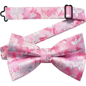 Floral Bow Ties for Men Pre-tied Adjustable Bowties for Wedding Business