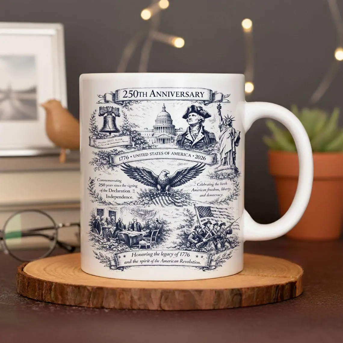 Personalized 250th Anniversary of the United States Mug, Descendant of a  Patriot 17762026 Coffee Cup, Historic American Heritage Gift - TikTok Shop
