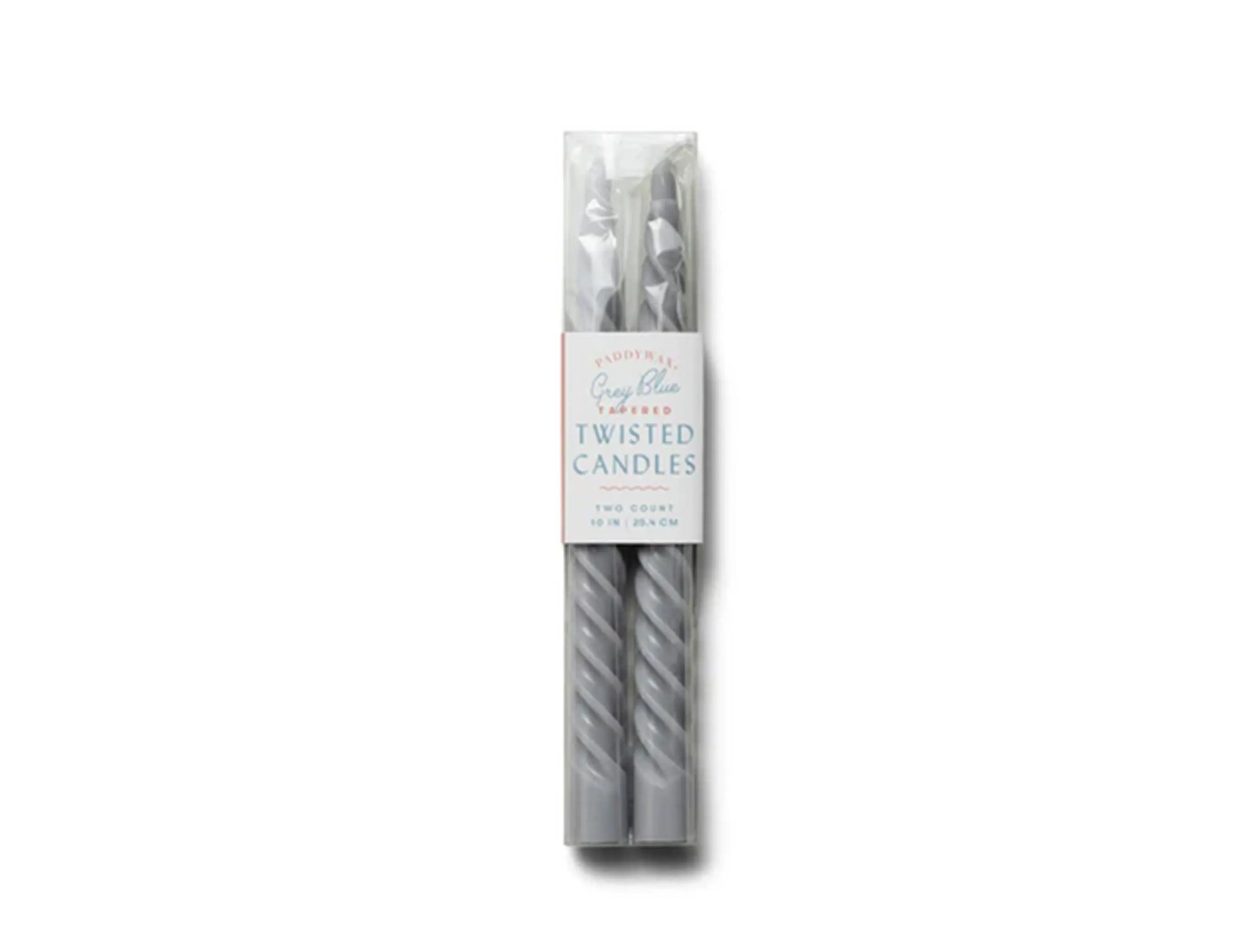 Grey Blue Twisted Taper Candles by Paddywax