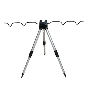 Fishing Rod Holder,  Alloy Tripod, Ground  Mounting, 16-21 Inch Telescopic , Adjustable Height