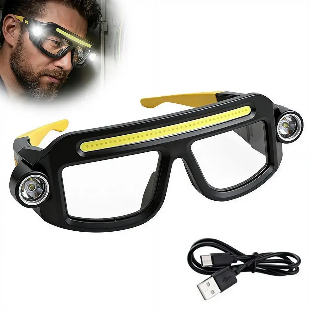 Unisex Polycarbonate USB Rechargeable Headlamp - Type-C Charge, High Lumen Hands-Free Camping Headband Light, ABS&PC Lens, Multi-Level Dimming, Long Cells Battery Life, Compact for Adults’ Night Outdoor Sports, Christmas Gift