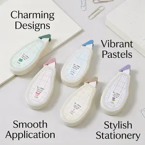 5-Pack Elegant Dual-Sided Adhesive Tape, Smooth Large Capacity, High Adhesion, Comfortable Grip, Ideal for Art Projects and Office Supplies