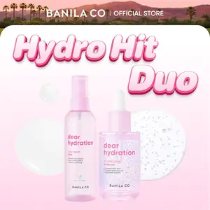 [NEW] BANILA CO Hydro Hit Duo | Dear Hydration Cool Down Mist & Crystal Glow Essence | Glow Boosting Hydration Prep for Dry, Dehydrated Skin