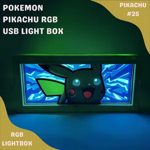 Pikachu RGB LED lightbox Pokemon Figurine