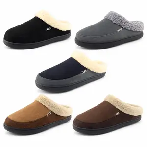 XJYQZFJT Men’s 2-Pair Plush Fuzzy Slippers Clearance Set, Warm House Slippers with Random Colors for Home, Office AC Rooms Boy Footwear