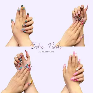 Press On Nails SPRING REVERIE Collection - Handmade Press-On Nails | Reusable, Salon-Quality, Long-Lasting, Glossy Design