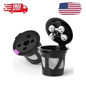 Reusable K Cups for Keurig, 2-Pack Refillable Coffee Pods with 5 Holes