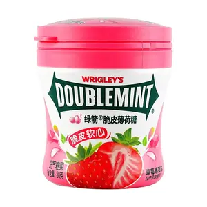 DOUBLEMINT Strawberry Mint Crispy Soft Candy 2.82oz - Refreshing Flavor Treat